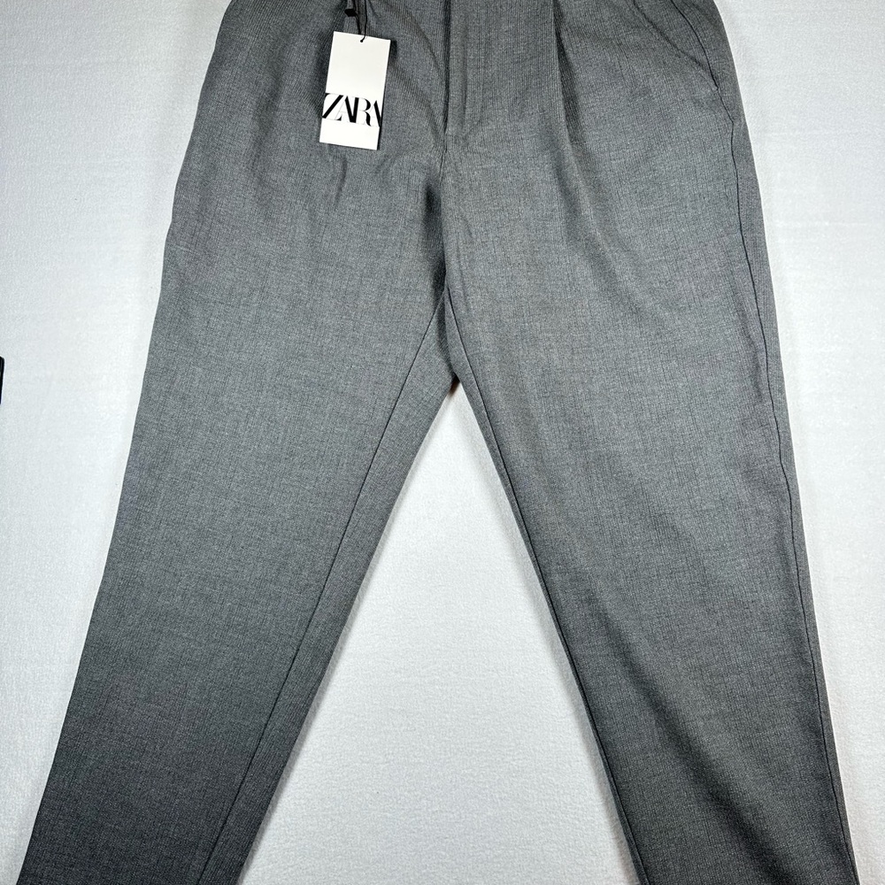 ZARA Carrot Fit Women's Gray Pants NWT Size 32 x 27
